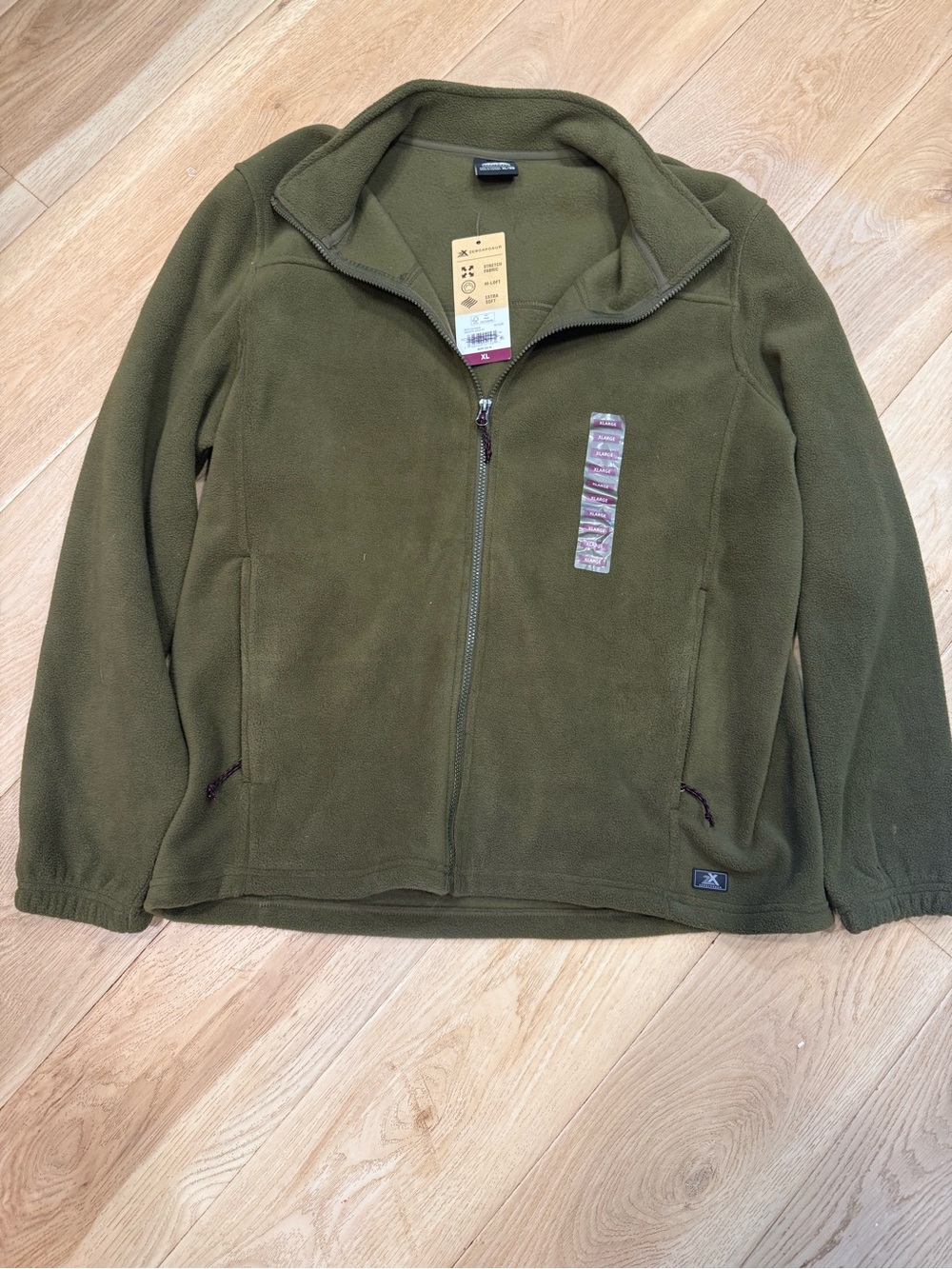 ZeroXposur Olive Green Full-Zip Fleece Jacket